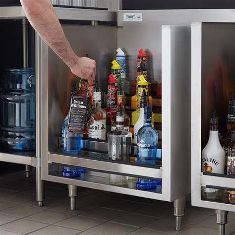 Stainless Steel Liquor Display Racks & Cabinets